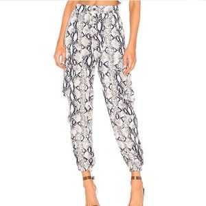 Revolve Lioness cypress pant python print